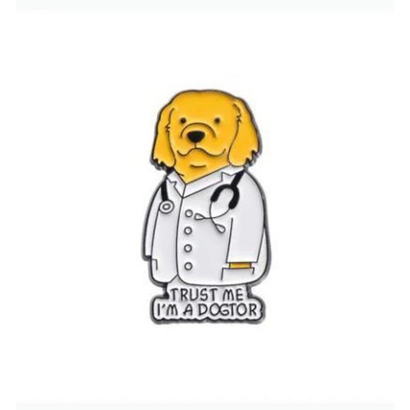 "Trust Me I'm a Dogtor" enamel pin new! - Picture 1 of 1